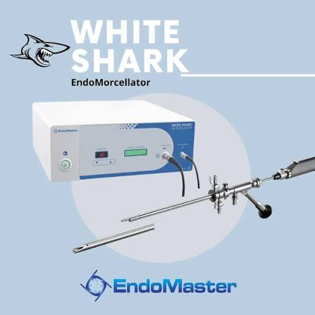 Morcelador endoscópico White Shark, utilizado para fragmentação e retirada do adenoma no Curso BipolEP